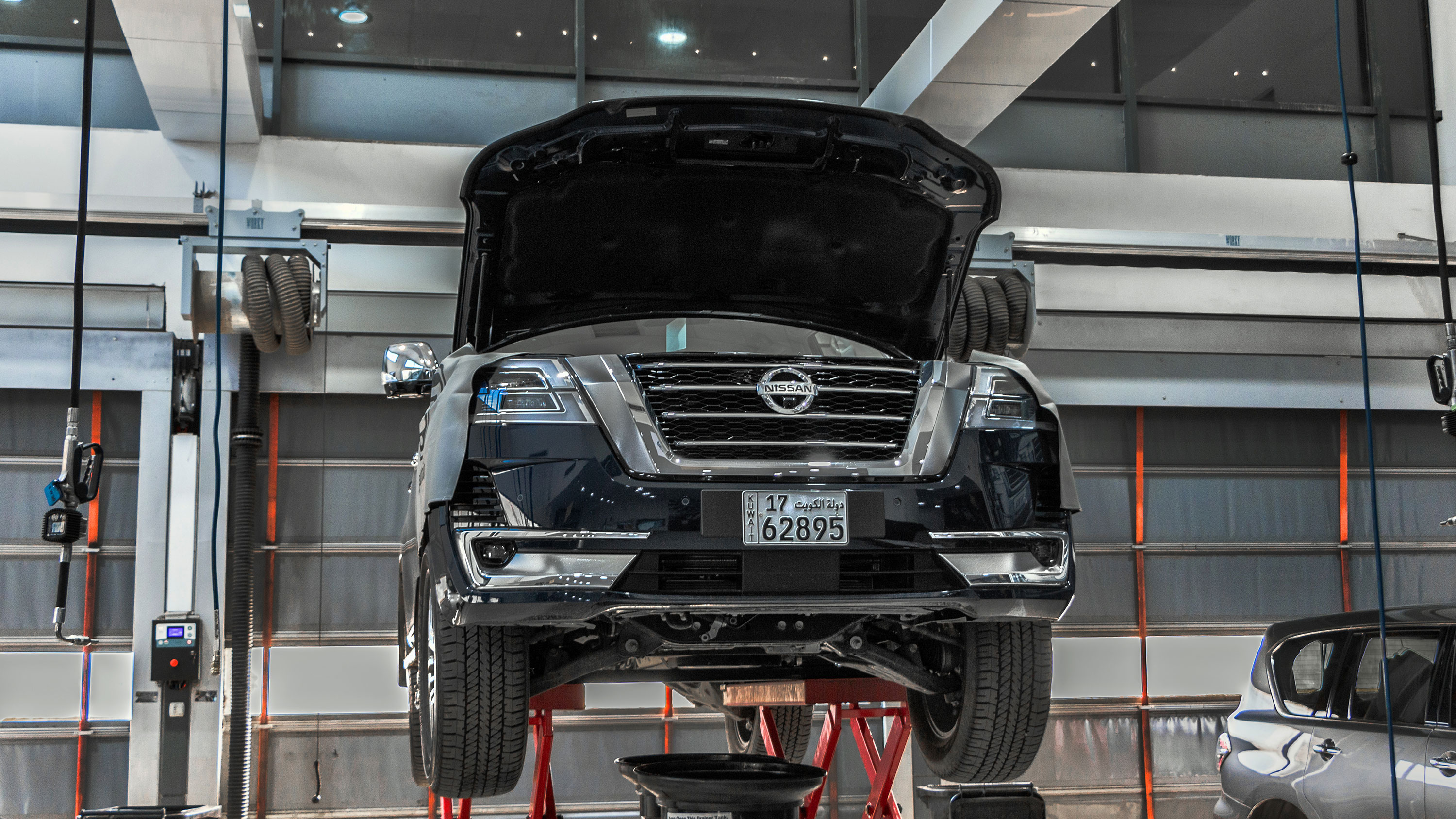 Car lifted