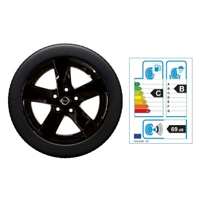 NISSAN LEAF 16"-Winterkomplettrad Aluminium, Schwarz