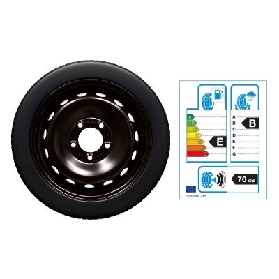 Roue complète d'hiver NISSAN MICRA 15", Acier, noir