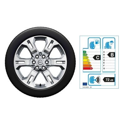 Ruote complete invernali NISSAN NAVARA 18" in lega leggera, argento