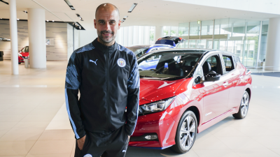 Pep Guardiola ambassadeur ambassadeur mondial de Nissan dans le cadre du partenariat avec City Football Group