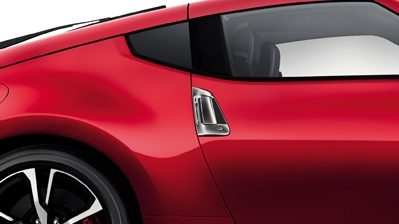 Nissan 370Z Coupé - ORANGE SANGUINE - Vue latérale passager arrière