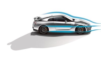 Vue de profil de la Nouvelle Nissan GT-R