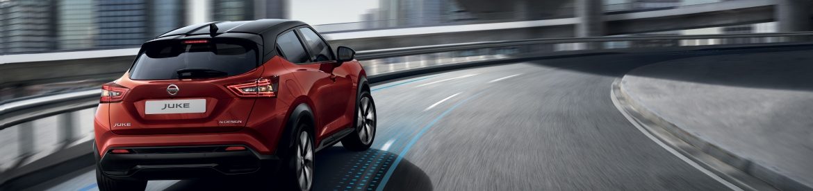 Nouveau Nissan JUKE dans un virage