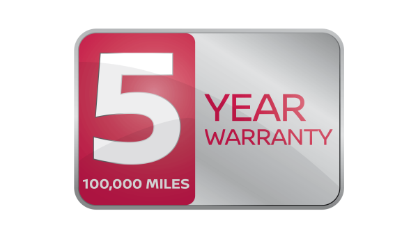 5-Year 100,000 miles Manufacturer Warranty