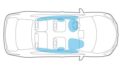 Nissan Altima-ի անվտանգության բարձիկների գծապատկեր
