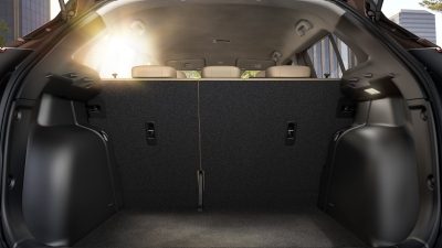 Nissan Kicks-ի բեռնախցիկը՝ բացված նստատեղերով