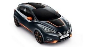 Nissan Micra Exterior Pack Ultimate Roof and Bonnet Decals (Black and Orange)
