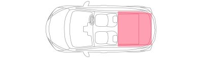 Nissan Micra Boot Capacity Illustration Rear seats down
