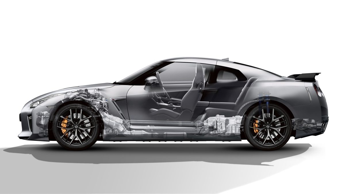 השלדה של Nissan GT-R