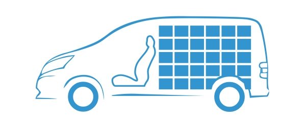 Icona dello spazio di carico completo del nuovo Nissan e-NV200