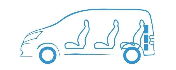 Icona dello spazio di carico del nuovo Nissan e-NV200 EVALIA 7 posti