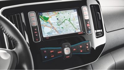 Nissan e-NV200 XL badge focused