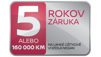 5-ročná záruka výrobcu na ľahké úžitkové vozidlá