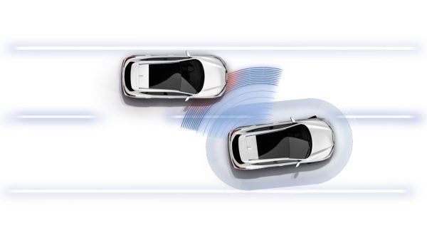 Illustration du système de surveillance des angles morts du crossover Nissan QASHQAI