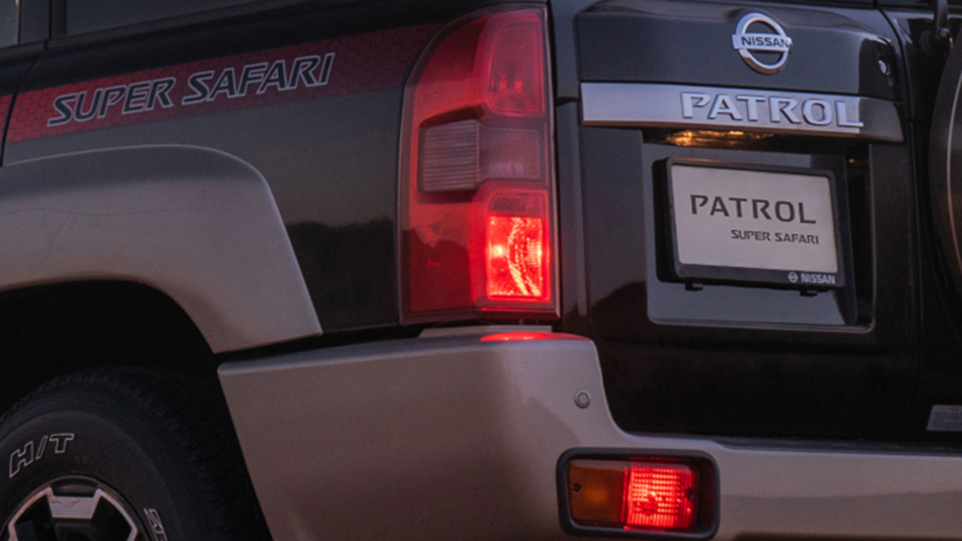 Patrol Super Safari on a rocky road rear shot