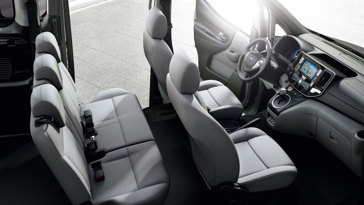 Jaunā Nissan e-NV200 Evalia interjera skats