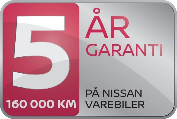 Logo for fem års garanti fra Nissan