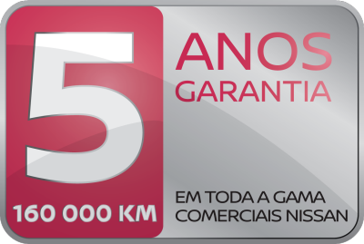 garantia de 5 anos ou 160 000 km* para veículos comerciais Nissan