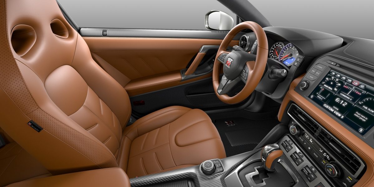 Nissan GT-R rakuda tan semi-aniline leather interior