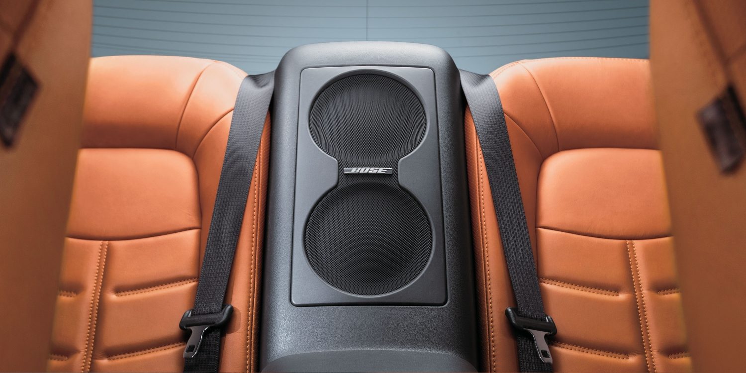 Nissan GT-R rear seat with integrated Bose speakers