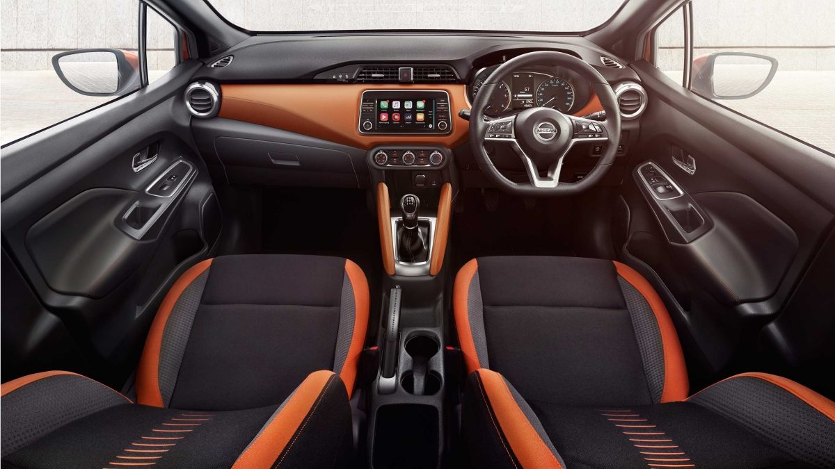 Nissan Micra Energy Orange interior