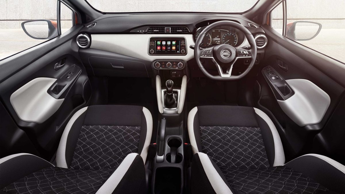 Nissan Micra Cloth Modern Black / Grey interior