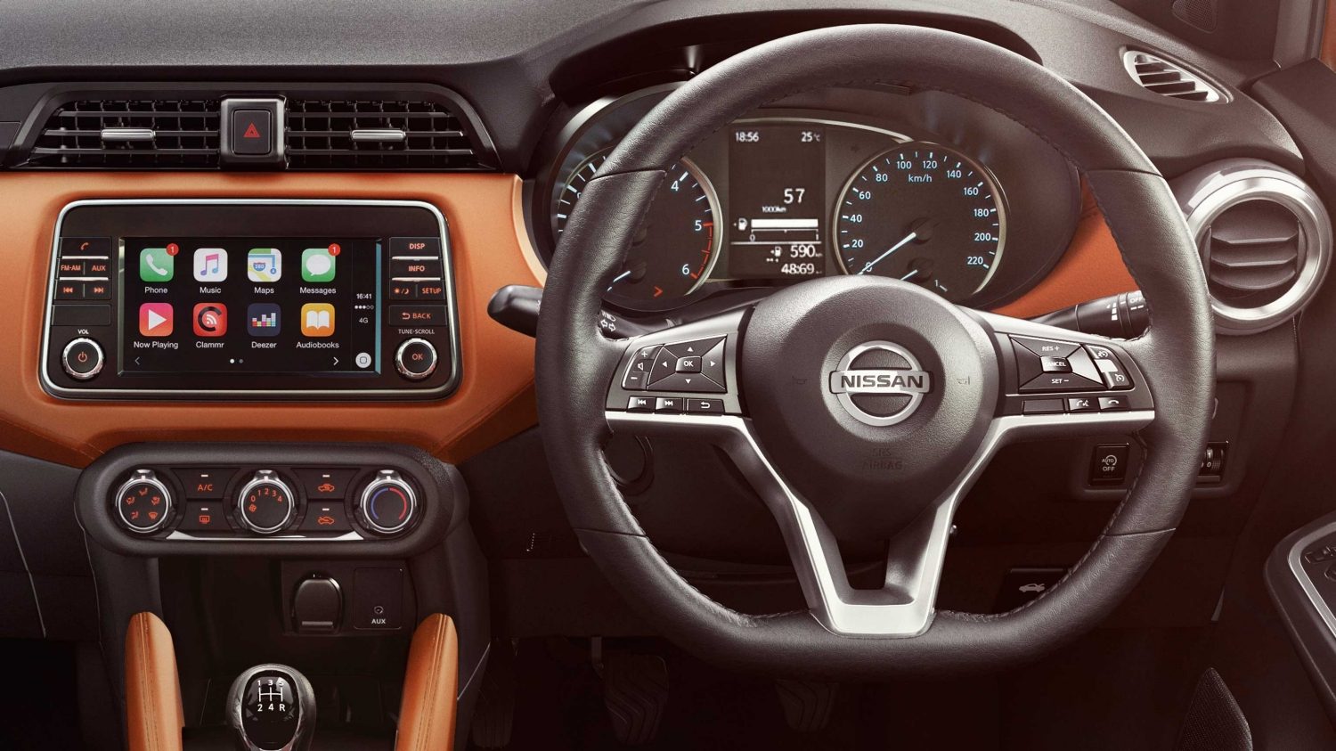 Micra Orange Interior Dashboard