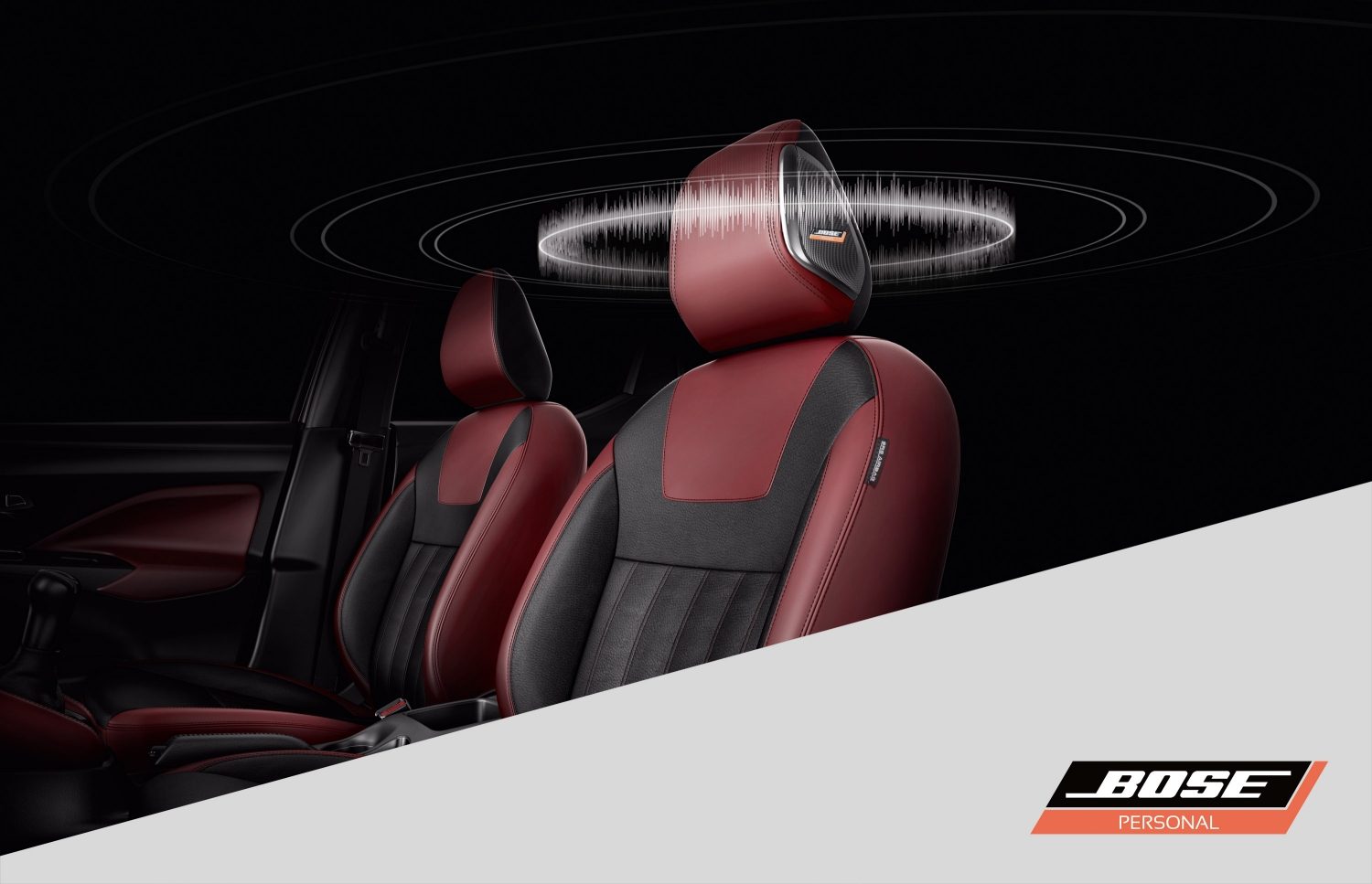 Micra Bose Headrest with Bose Personal logo