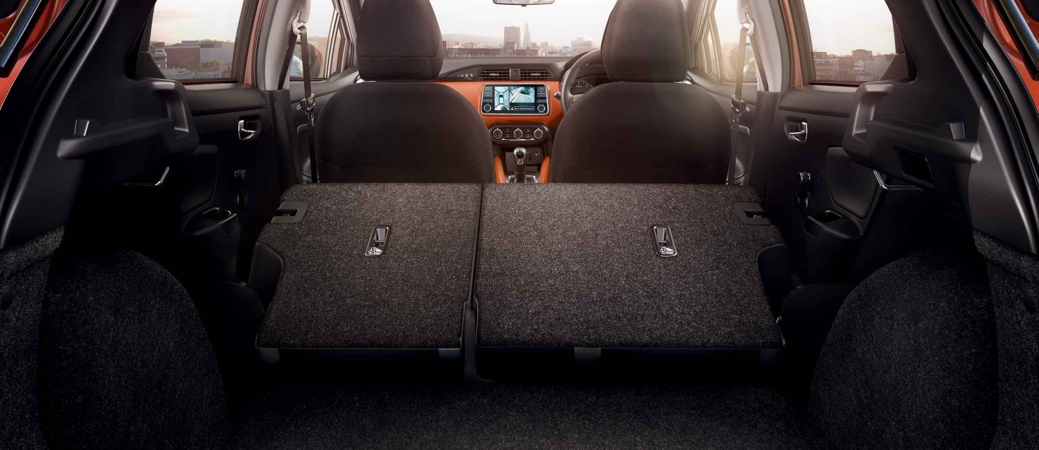 Micra seats folded