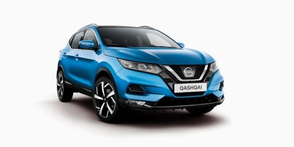 2007 Packshot eines blauen Nissan Qashqai