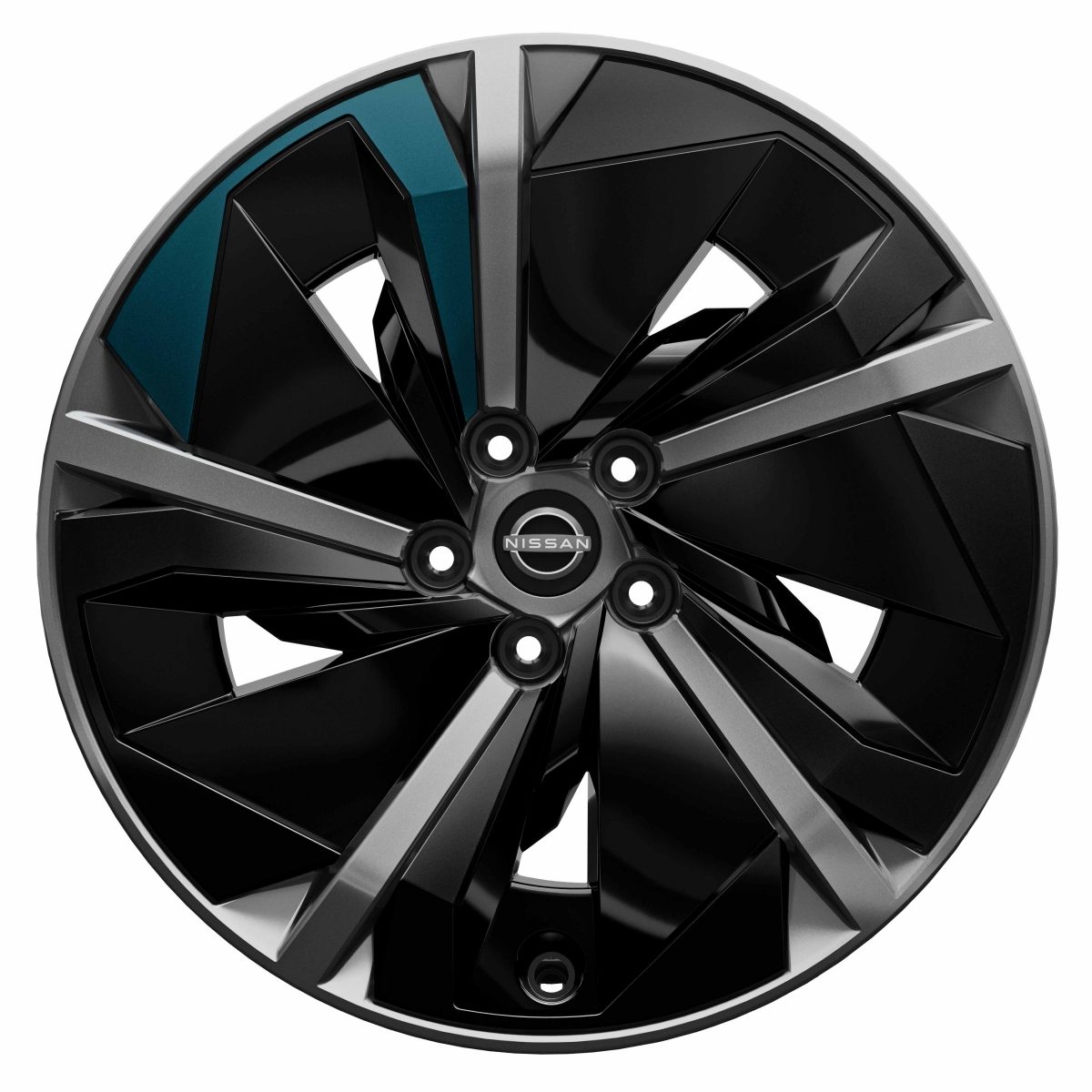 Nissan JUKE: Close-up 17" Diamond Cut lichtmetalen velgen