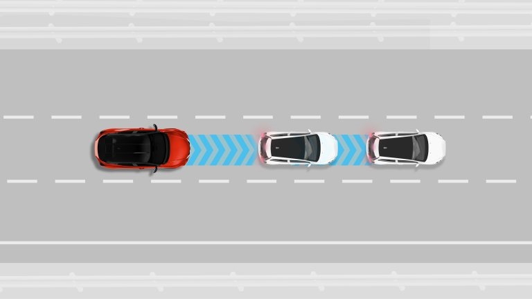 Nissan JUKE Intelligent Forward Collision Warning illustratie