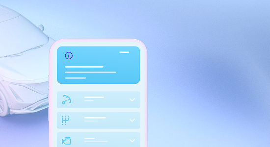 Eine Person, die die Nissan-Anwendung benutzt