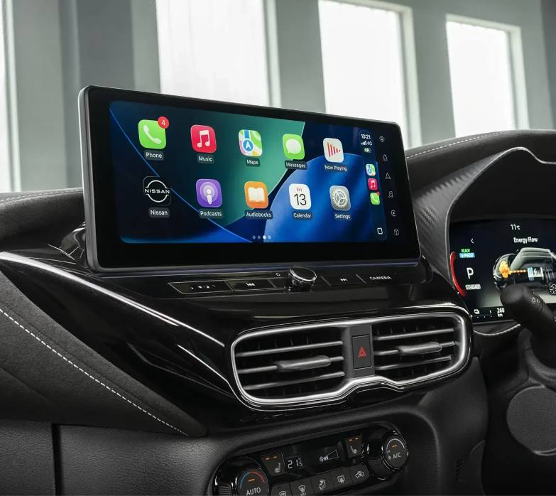 Nissan Juke front dashboard view showing NissanConnect screen