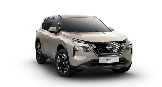 Das Bild zeigt den Nissan X-Trail Tekna, ein SUV-Modell, vor einem weißen Hintergrund.