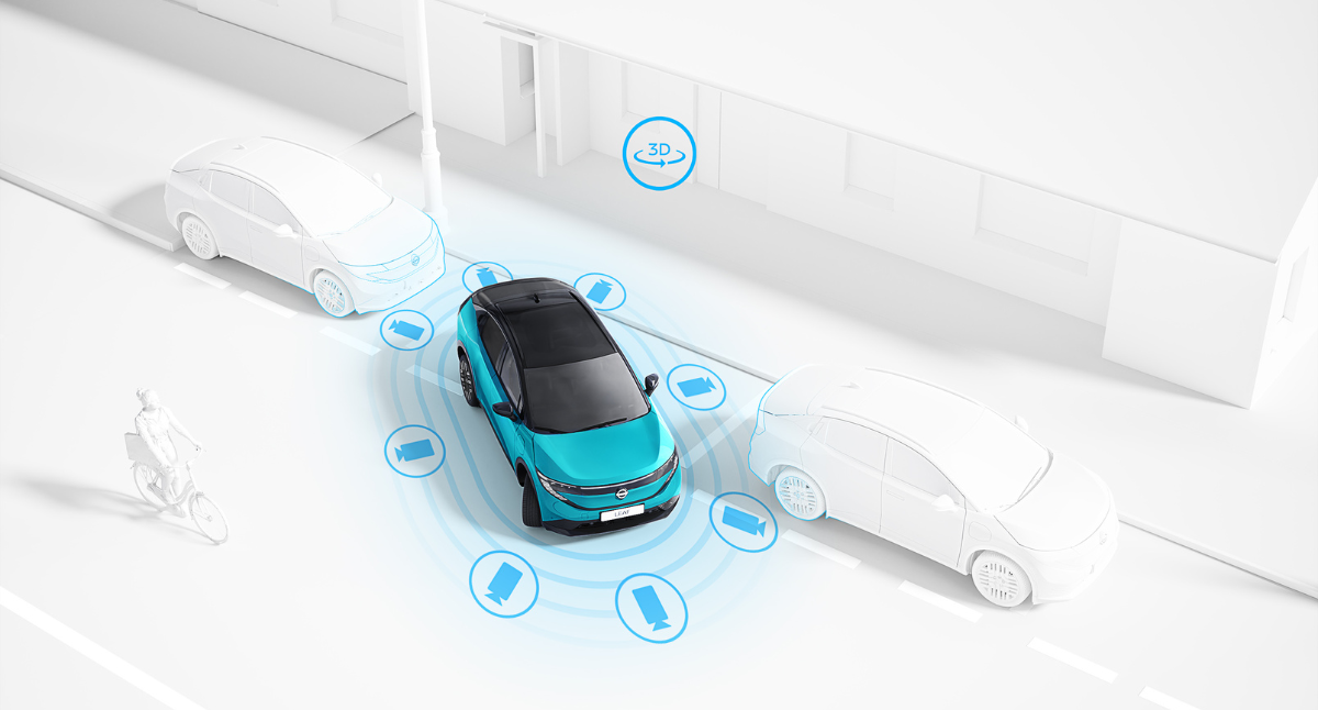 Nissan LEAF con tecnologías de asistencia y visibilidad de Nissan