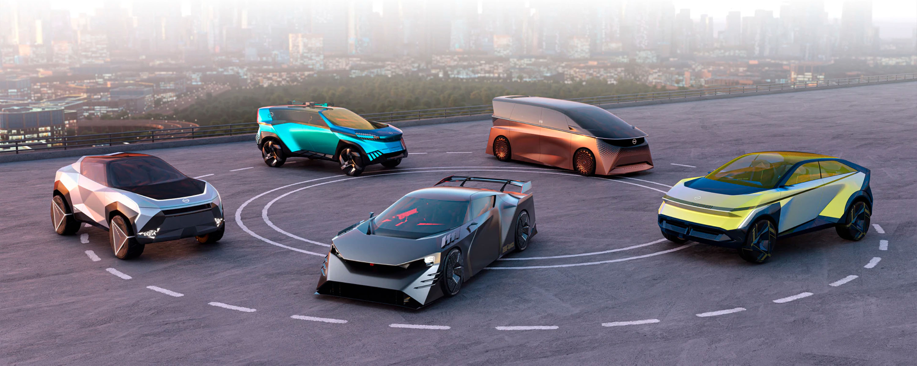 Concept art futurista para conocer cómo serán los próximos coches innovadores de Nissan