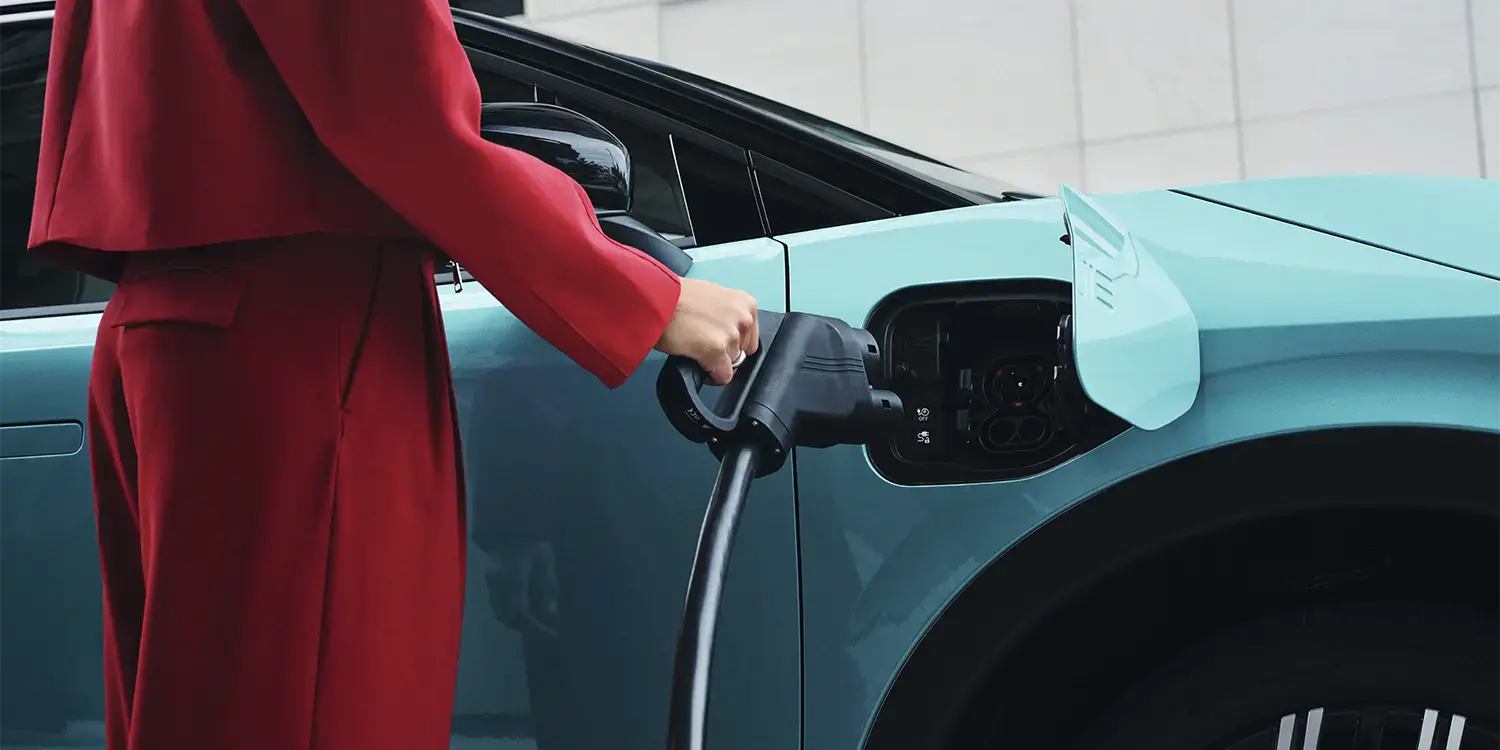 Detalle de la carga de un nissan Leaf