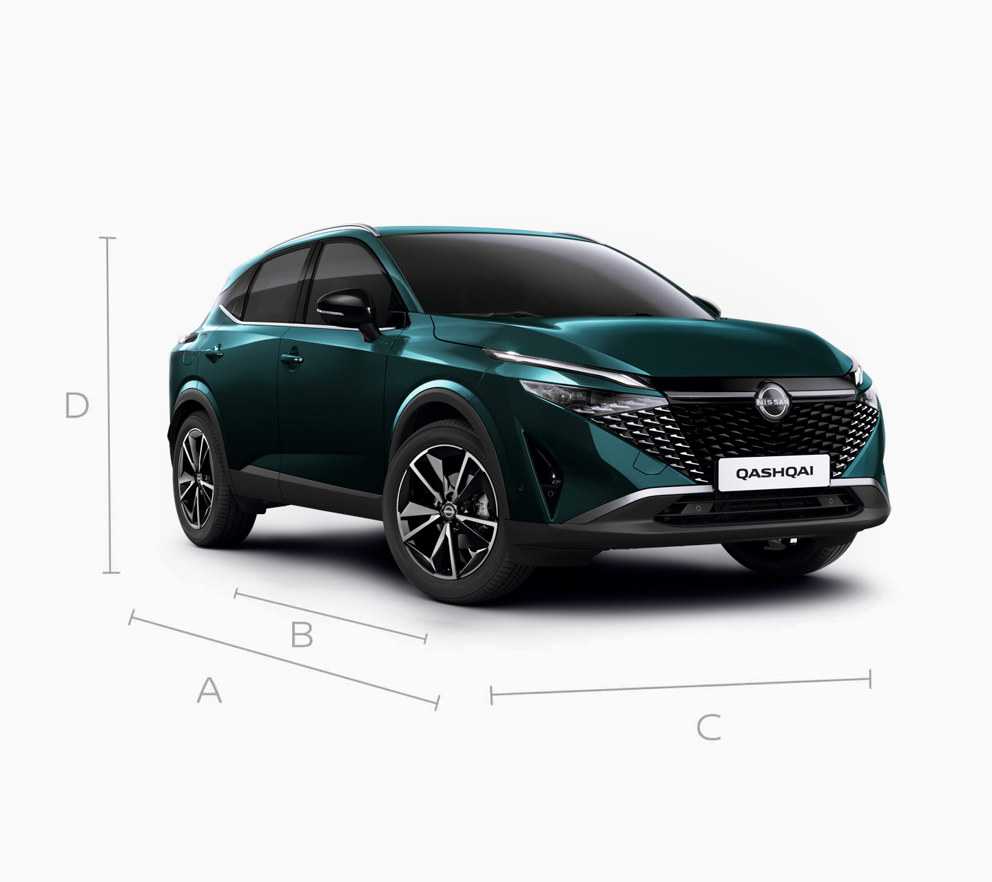 Medidas de un Nissan Qashqai rojo con motorización E-POWER