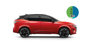 Nissan Qashqai rojo de lado