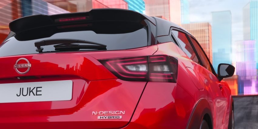 Vista de las luces traseras del Nissan Juke