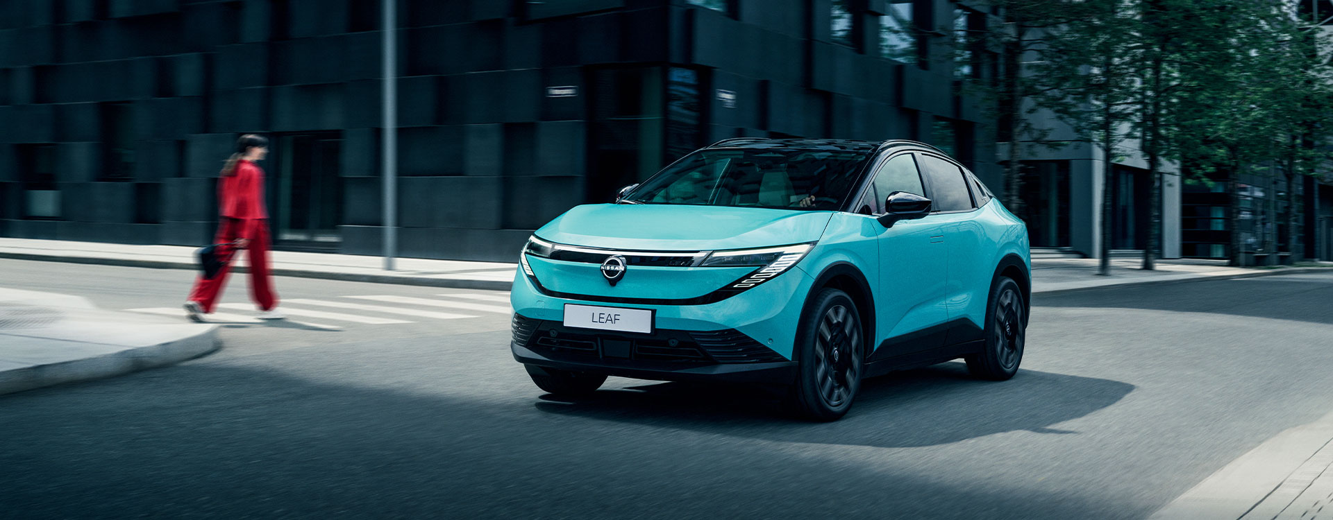 Nissan Leaf roulant en ville