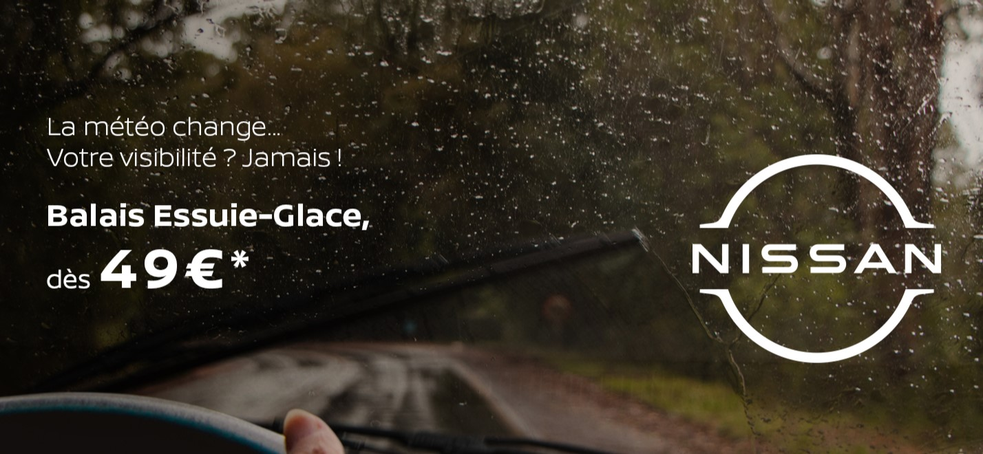 La météo change... Votre visibilité ? Jamais ! Balais Essuie-Glace dès 49€