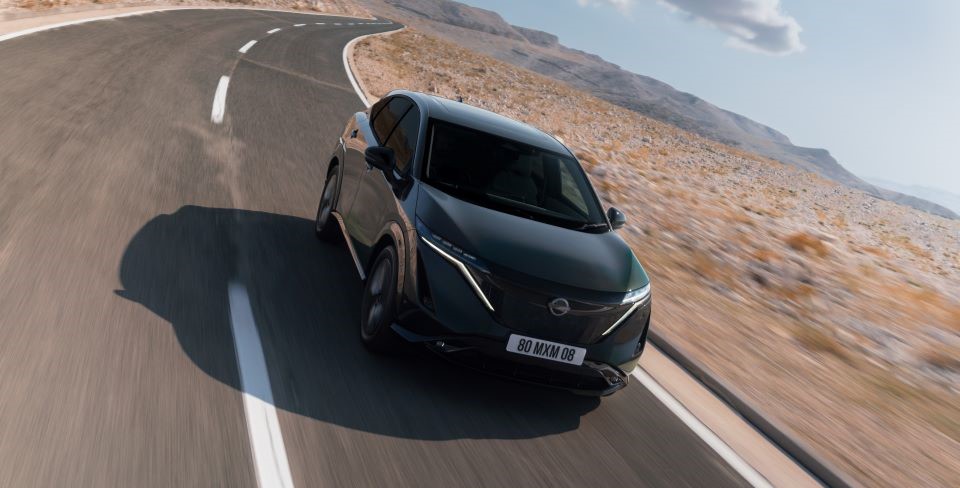 Nissan ARIYA Elektrisk SUV med lang rækkevidde på over 500 km.