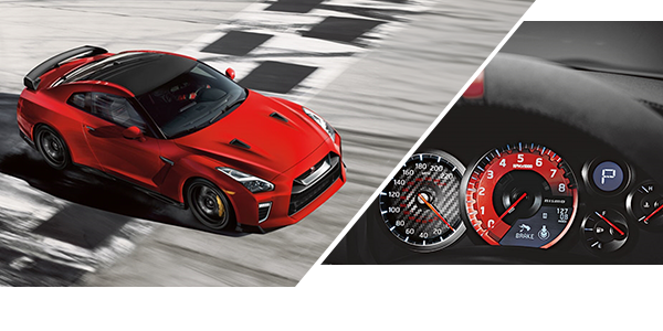 GT-R NISMO on track and close up of front headlight