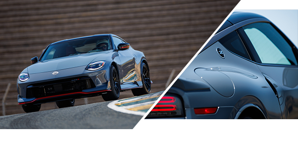 GT-R NISMO on track and close up of front headlight