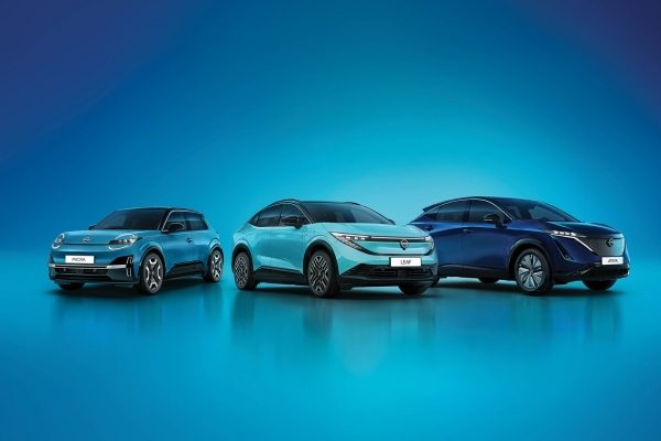 Charging a Nissan electric vehicle