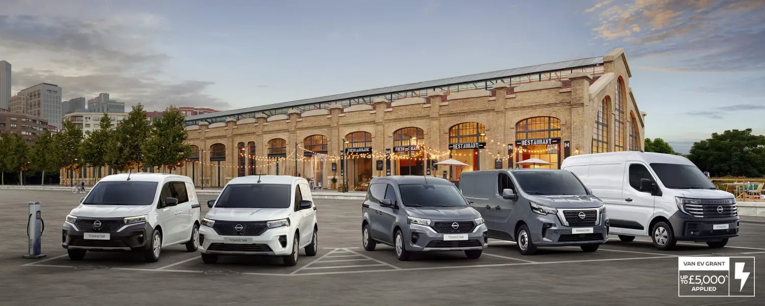 full nissan vasns range in a line