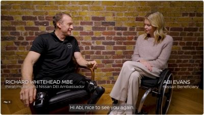 Richard Whitehead interviewing Adi Evans